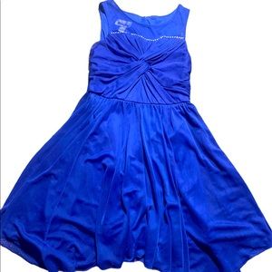 Blue pilly dress
